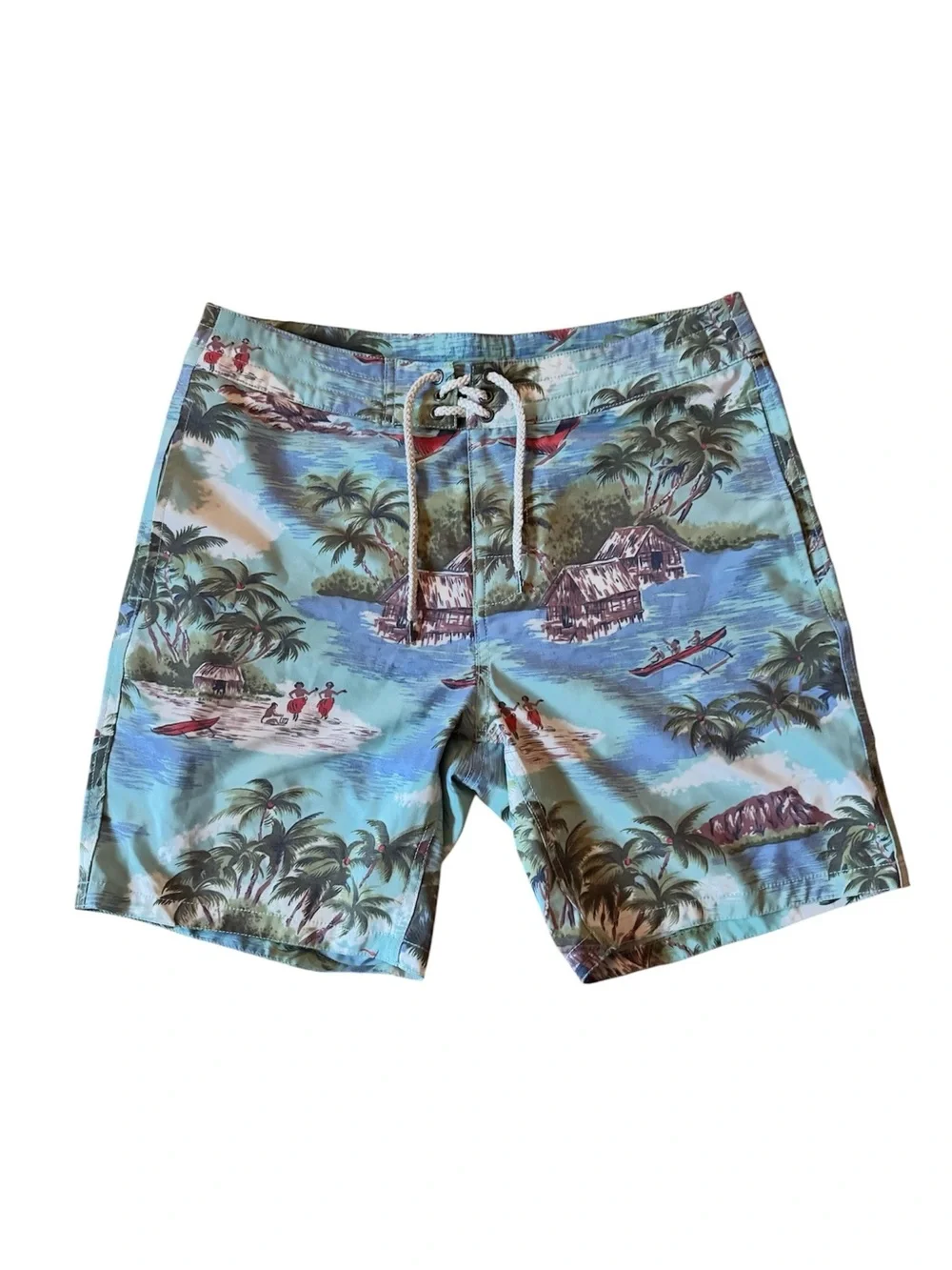 Faherty Mens 31 Swim Trunks Board Shorts Aloha Hawaii Tropical Beach Vacation